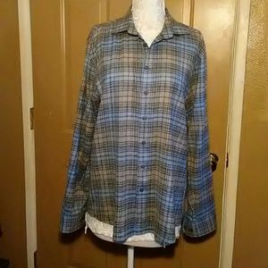 NWOT HAUPT GERMANY SUPER SOFT FLANNEL TOP-SIZE L